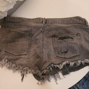 Black Distressed Shorts